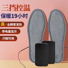 男女鞋墊充電鋰電池電池腳寶發熱行走發熱鞋墊加絨戶外加熱保暖
