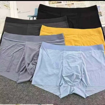 8103 # inventario marca de cola de seda de hielo hombre sin marcas pantalones íntimas ultra delgadas transpirables cuadrangulares pantalones simples de alta calidad