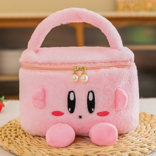 2024 New Plush Toy Bucket Bag Girls Niche Design Cosmetic Bag Girl Heart Gift Handbag Wholesale