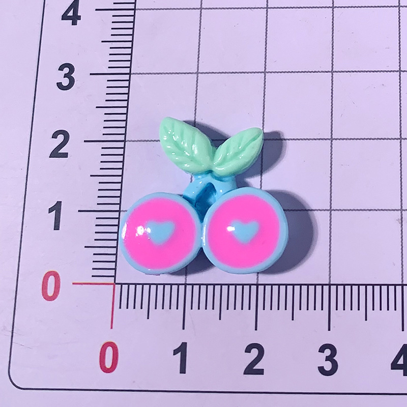 Nueva fruta diy acessorios de resina de cereza crema pegamento clip de cabello caja de papelería botón de zapatos taza de agua material hecho a mano