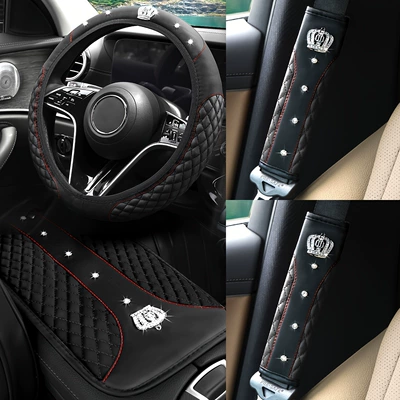 high-quality cross-border explosion wholesale, Steering wheel cover - black-38cm
