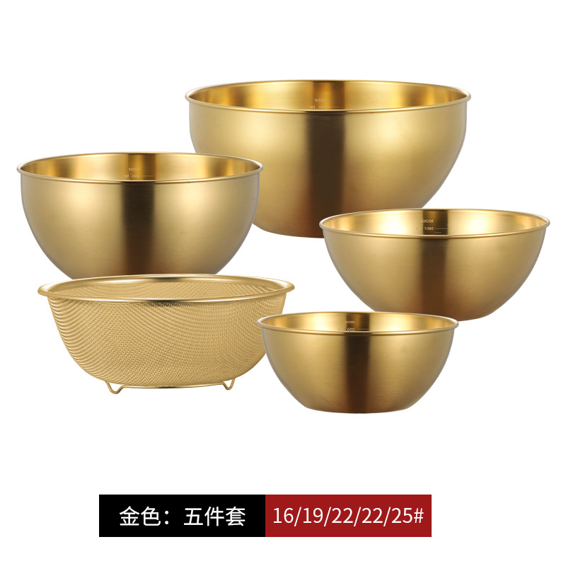 Juego de 5 piezas de oro