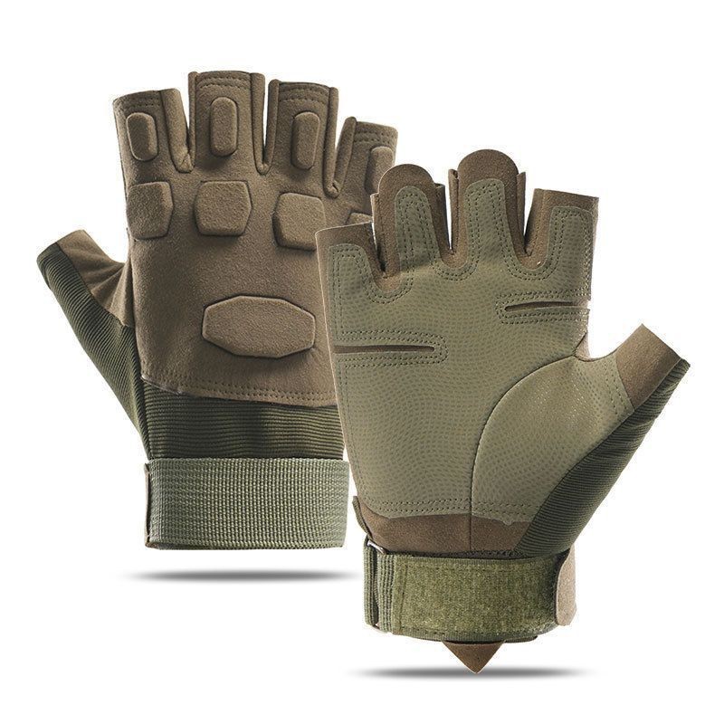 Guantes tácticos transfronterizos para hombres y mujeres al aire libre ZS - 001 entrenamiento deportivo de protección de medio dedo al aire libre fanáticos militares especiales montar