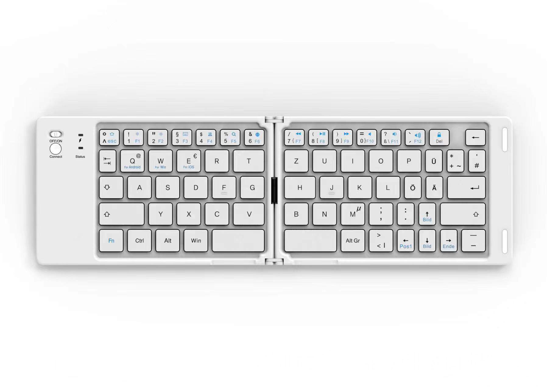 Teclado Bluetooth plegable para teléfonos móviles tabletas recargables portátiles Oficina mini teclado fábrica al por mayor al por mayor