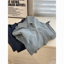 秋季长袖衬衣上衣港风宽松牛仔衬衫外套女百搭潮韩版新款2025显瘦