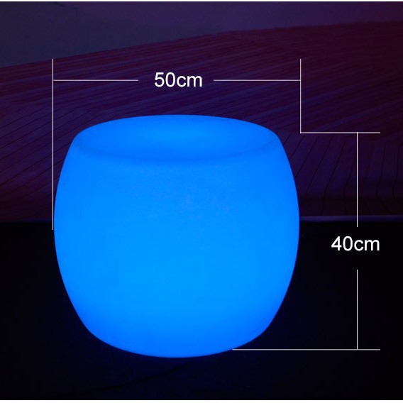 Transfronterizos Hot Sale LED taburetes de tambor colorido al aire libre impermeable silla de bar de plástico taburete de bar móvil