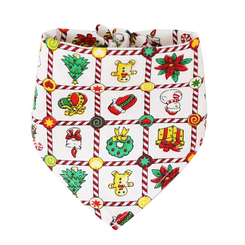 Pañuelo triangular navideño para perros y gatos, suministros para mascotas para perros pequeños, medianos y grandes, bufanda para gatos con decoración para perros para todas las estaciones.