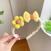 Children's headband, cute hair accessory, cartoon non-slip hairpins, flowered, South Korea