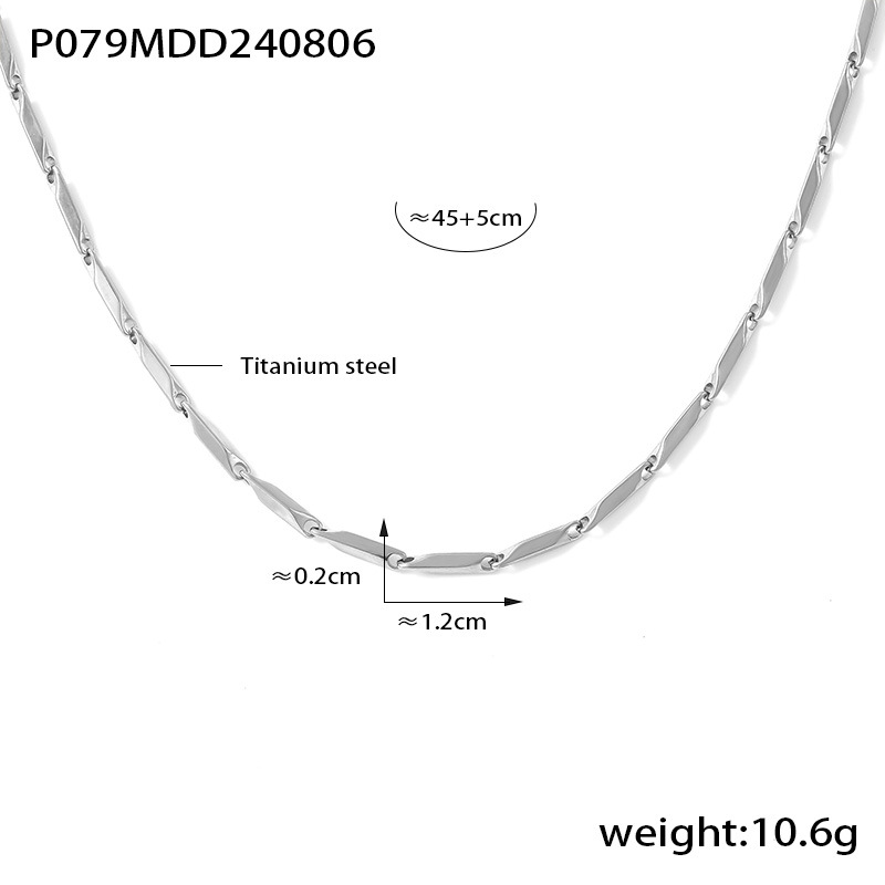 Conjunto de joias com colar e pulseira de elos em losango_voghion.com