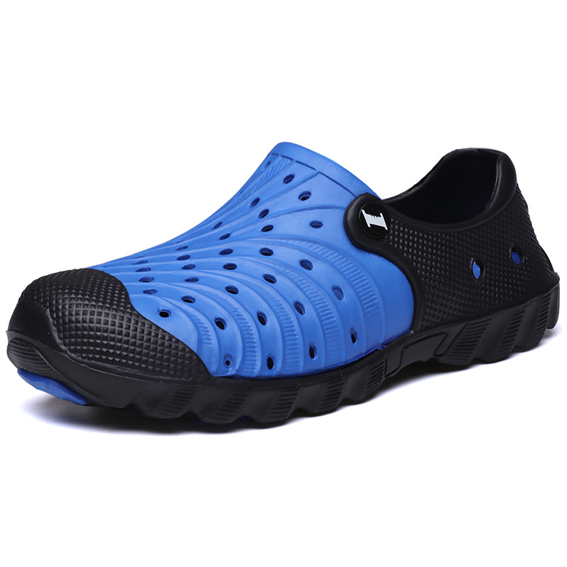 Sandalias Baotou transfronterizas nuevos zapatos casuales al aire libre ligeros y transpirables de verano para hombres, zapatos de playa, zapatos huecos, hombres