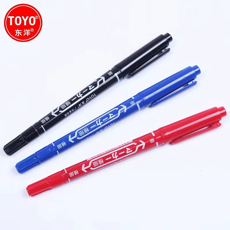Маркер TOYO Toyo TM192, тонкий наконечник, крючковый наконечник, маленький двусторонний масляный маркер для детской росписи