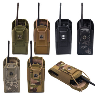 Outdoor Tactical Bag Military Fan Walkie-Talkie Tactical Waist Bag Walkie-Talkie Protective Cover Portable Anti-Fall Protective Bag 01
