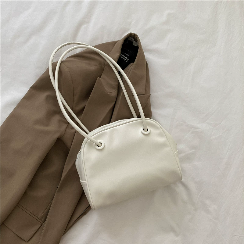 Shoulder Bag, Retro One-Shoulder Korean Style, Roomy Everyday Tote 28×10×20 cm