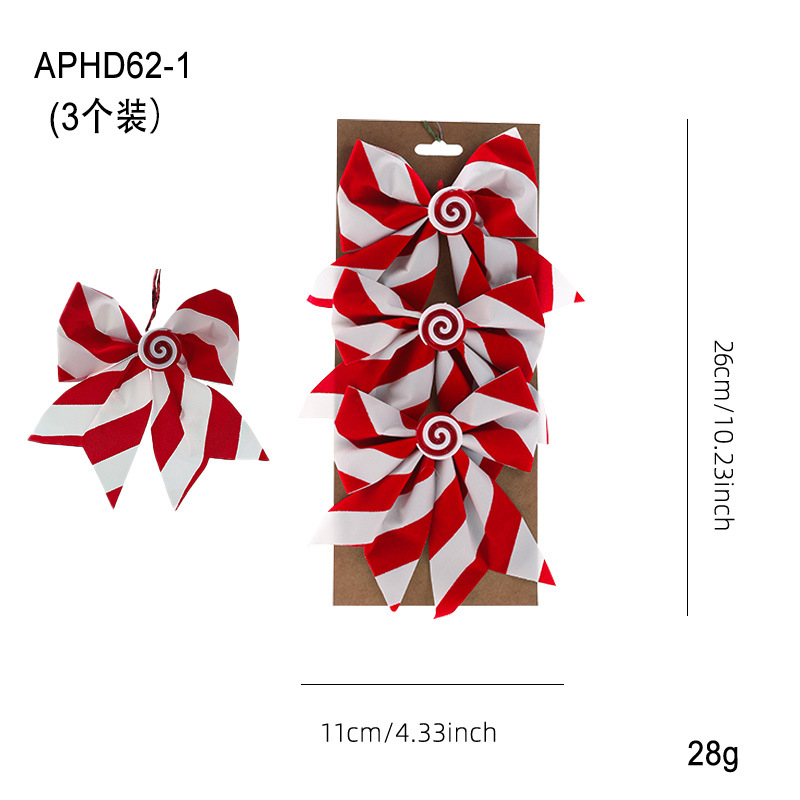 Pequeño arco rojo blanco / 3 pcs