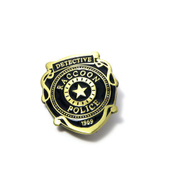 Game peripherals Resident Evil Raccoon City Detective Medal Brooch Movie Police Shield POLICE Logo Badge