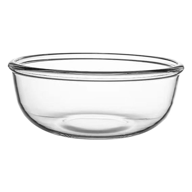 High Temperature Resistant Transparent Glass Bowl Thickened and Basin High Borosilicate Glass Household Large Salad Bowl for Microwave Oven