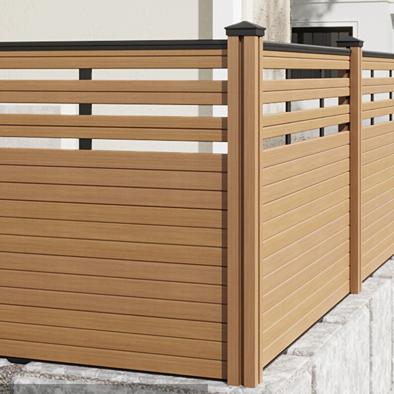 Courtyard Plastic Wood Fence Fence Wood Plastic Outdoor Courtyard Wall Partition Fence Garden Partition Wall Multi-Color