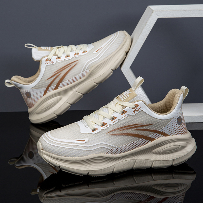 Zapatos deportivos casuales estilo pareja suela gruesa antideslizante verano nuevo estilo malla transpirable amortiguador ultraligero suela suave zapatos para correr zapatos para hombres