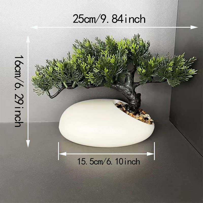 Mini Artificial Welcoming Pine and Rohan Pine Landscaping Ornaments Aquarium Scene Decoration Home Daily Furnishings