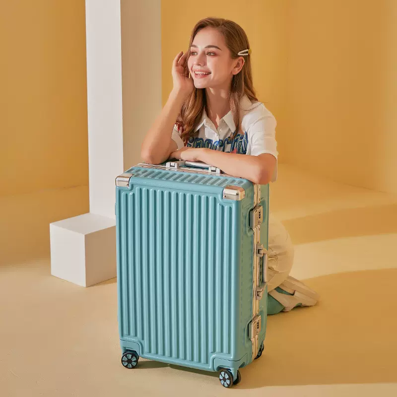 ins铝框拉杆箱24寸男女静音万向轮出行收纳箱学生行李箱旅行箱