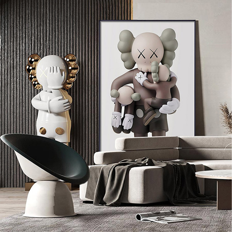 Entrance decorative painting kaws hangin...