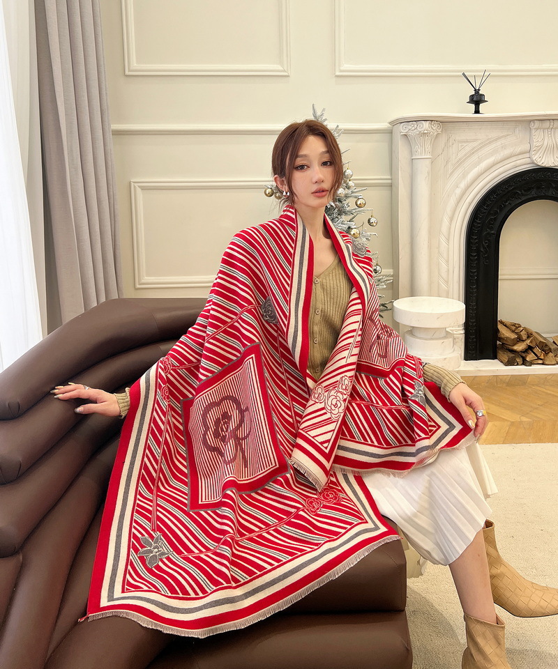 Bufanda de imitación cachemir para mujer chal cálido de invierno_voghion.com