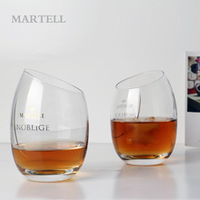 MARTELL 馬爹利名仕斜口杯威士忌杯干邑杯白蘭地杯家用玻璃洋酒杯