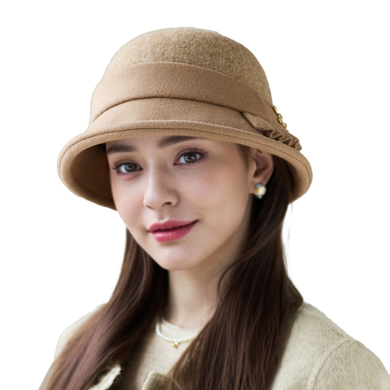 中老年人帽子女秋冬季渔夫帽妈妈帽保暖英伦盆帽复古时尚百搭礼帽|undefined