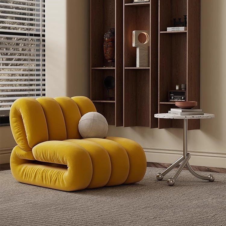 Internet Celebrating Antique Style Single Lazy Sofa Chair Designer Creative Homestay Bedroom Small Sofa Living Room Leisure Chair