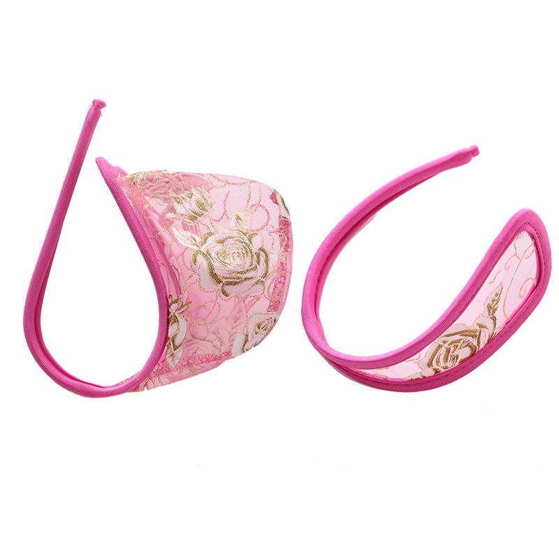 Qimier ropa interior sexy invisible en forma de C pantalones sexy cadera expuesta Tanga encaje transparente pareja ropa interior traje