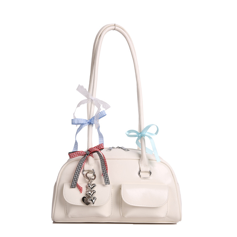 Bolsa de bolos transfronterizas, blogger coreano, nicho universal, bolso de Boston, bolso de hombro axilar de alta calidad