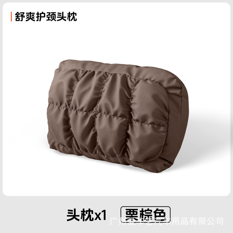 2025新款汽车通用头枕腰靠车用座椅透气泡泡棉纳帕皮护颈枕护腰垫|undefined