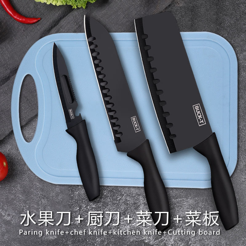 Cuchillo de corte de verduras de acero inoxidable 2 en 1 cuchillo de frutas tablero de corte set dormitorio cocina ligera cortar verduras al por mayor