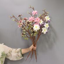 仿真EVA多头小木兰硅胶机棉玉兰花 室内客厅桌面插花装饰假花摄影