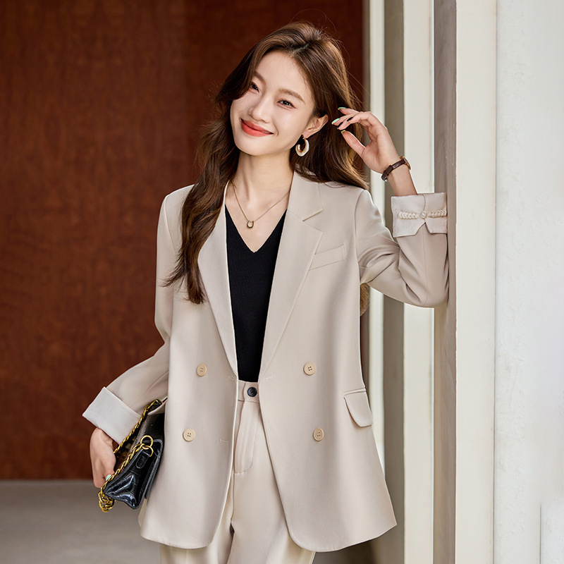 High-end sense suit suit women's spring and autumn new temperament goddess fan casual business wear loose suit coat wholesale