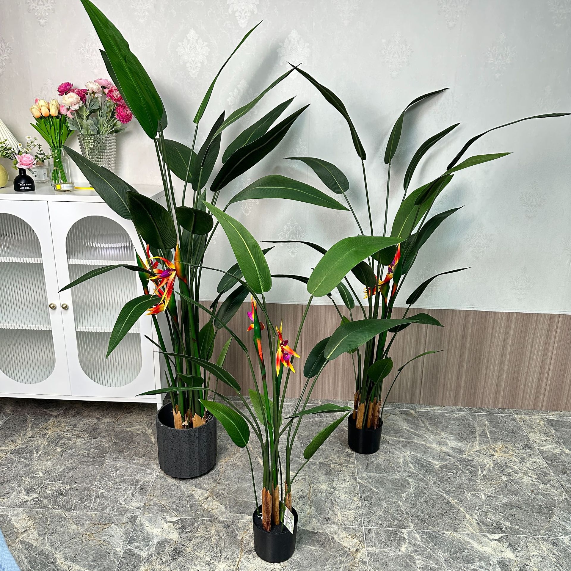 Nórdico paraíso pájaro bonsai salón decoración falso árbol Qin Ye Rong simulación planta maceta planta de simulación al por mayor