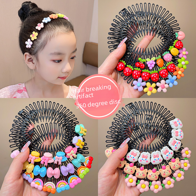 Haar brechendes Artefakt, unsichtbare Haarnadel, Hinterkopf-Stirnband, nahtloser Haarkamm, Stecker, Pony, faules Modellierwerkzeug, Haarflecht-Kopfschmuck_voghion.com