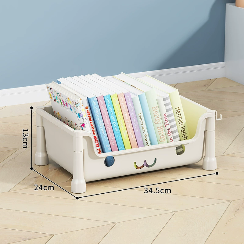 Cartoon toy, storage system, plastic bookshelf for students, cart, style
