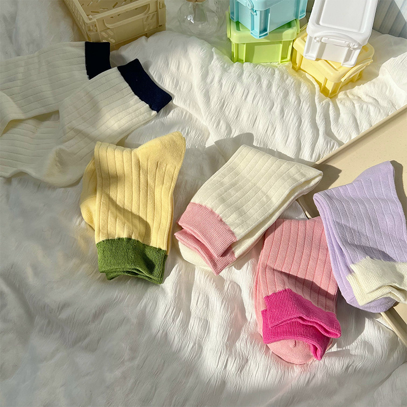 Calcetines infantiles de algodón fino colores surtidos primavera verano al por mayor