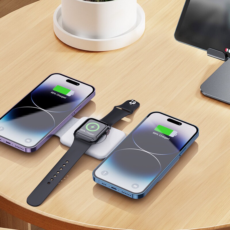 Popular Foldable Six-In-One Wireless Charger Suitable for Apple, Samsung and Huawei Mobile Phones Three-In-One Wireless Charger