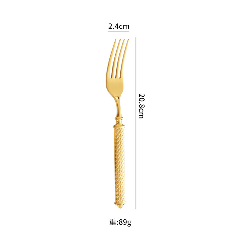 罗马绳304不锈钢餐具刀叉勺套装圣维莎 酒店西餐具牛排刀叉勺茶勺|undefined