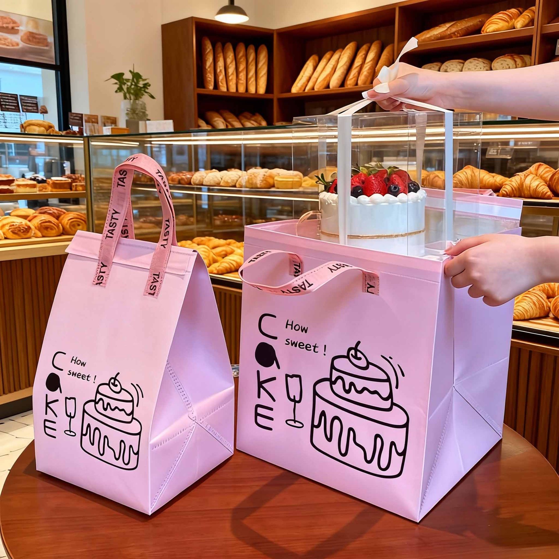 4寸6寸8寸10寸一次性生日蛋糕盒保温袋铝箔手提外卖包装冷藏批发