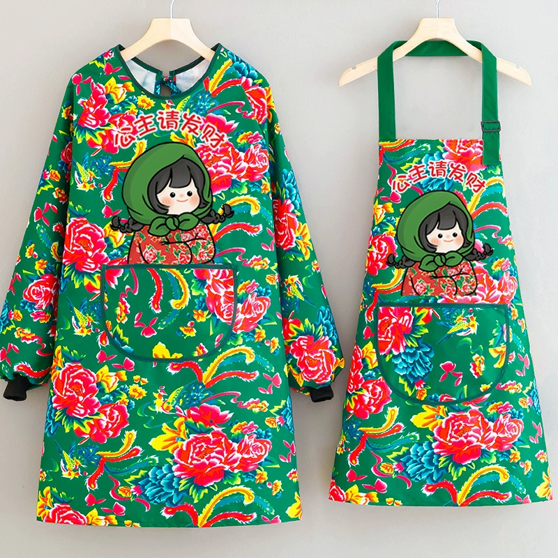 Северо-восточный большой цветок фартук оптом водостойкий