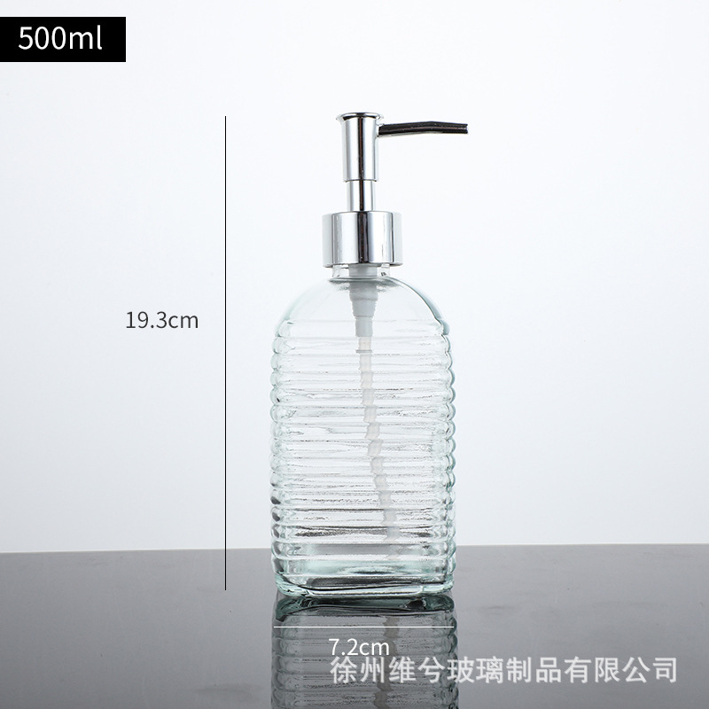 500 ml de modelo cuadrado; Transparencia; vidrio