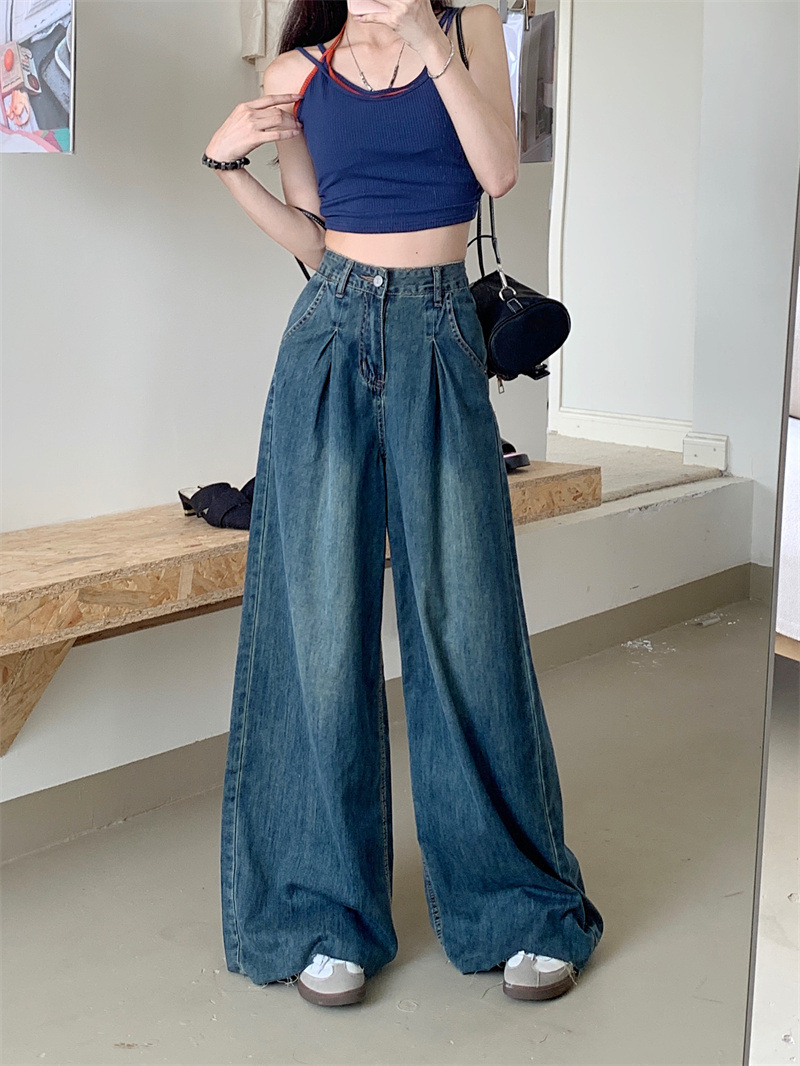 امرأة اليومي شارع غير رسمي ملابس الشارع اللون الصامد مكتمل الطول جيب جينز display picture 2