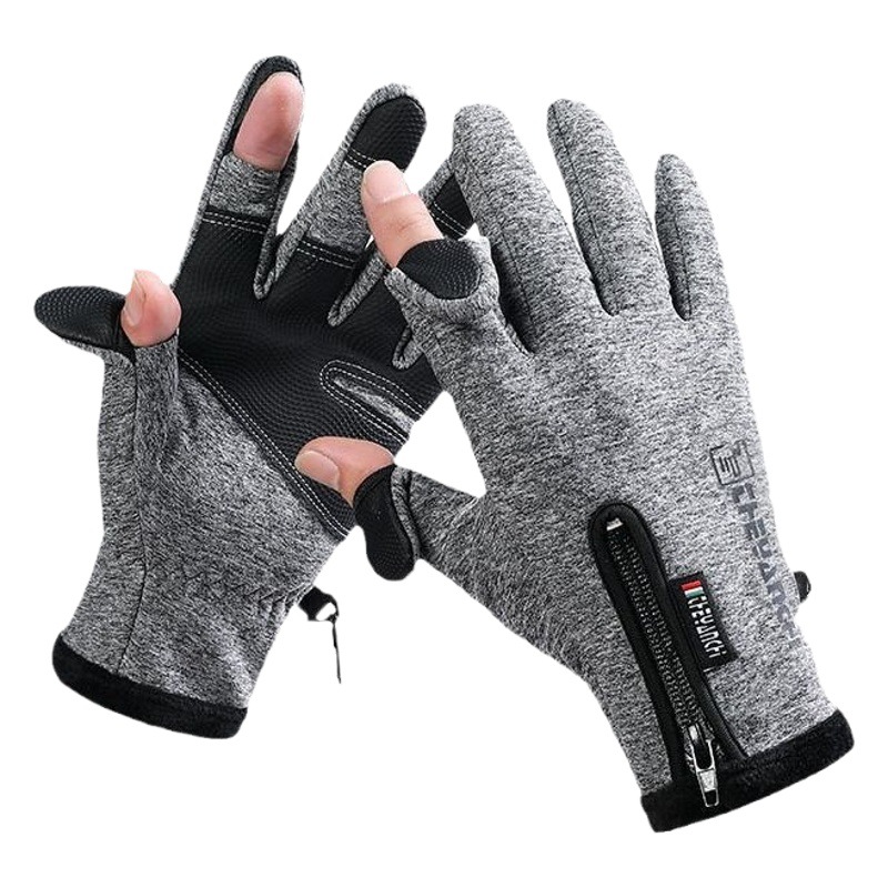 USB eléctrico guantes de pesca de 5 dedos de pelo completo caliente para llevar Express hermano invierno guantes calientes dedo desnudo pantalla táctil deportes