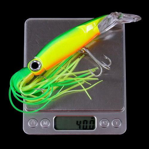 Luminous squid fishing bait 40g bearded man long-range slow-sinking simulation large octopus sea fishing grouper fake bait Luya bait