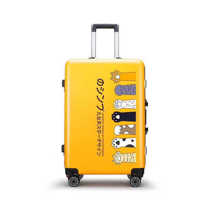 20寸24寸纯色拉杆箱定制可印制logo图案|ms