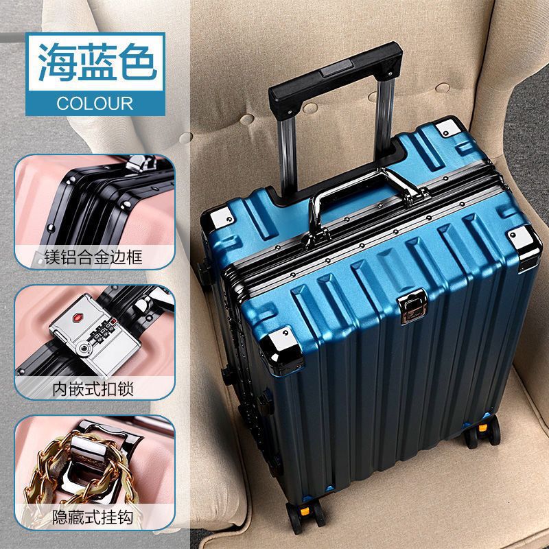 Business Suitcase 20inch Silent Spinner Boarding Suitcase Business Trip Portable Trolley Case Password Box Wear-Resistant and Scratch-Resistant g Business Suitcase 20inch Silent Spinner Boarding Suitcase Business Trip Portable Trolley Case Password Box Wear-Resistant and Scratch-Resistant g