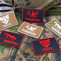 國旗臂章魔術貼章背包戶外防水軍迷臂章生化危機夜光螳螂山貓潛龍